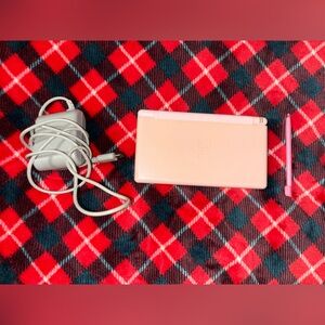 Nintendo DS Lite Coral Pink Handheld Console Tested Working Charger